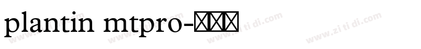 plantin mtpro字体转换